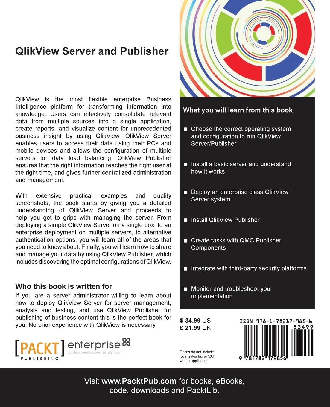 Rückseitencover Qlikview Server and Publisher