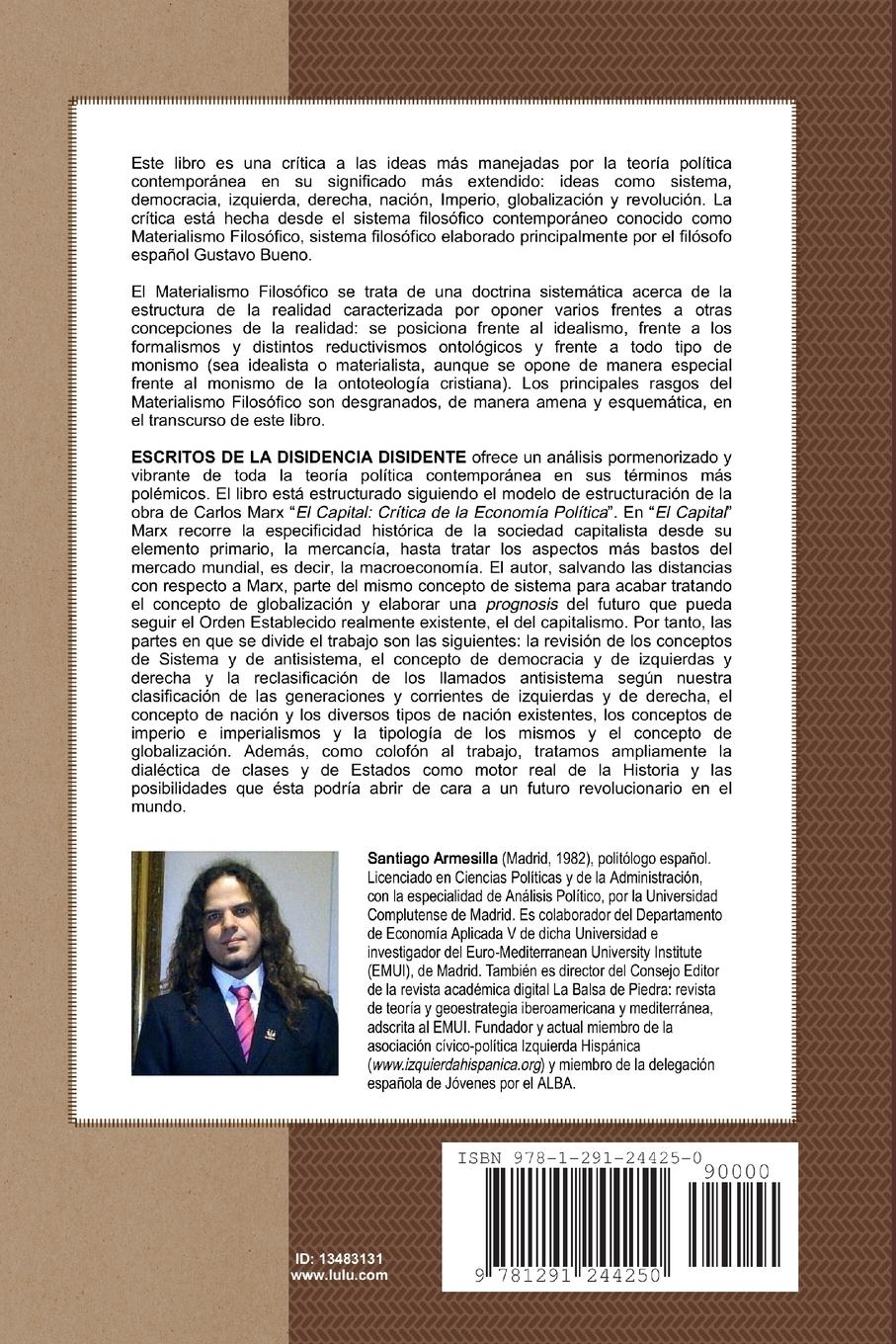 Rückseitencover Re-escritos de la disidencia disidente