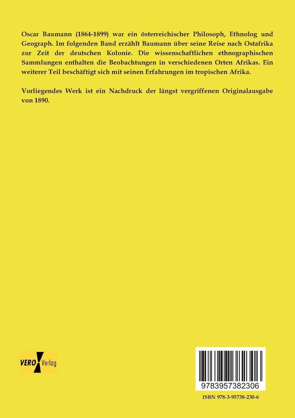 Rückseitencover In Deutsch-Ostafrika während des Aufstandes
