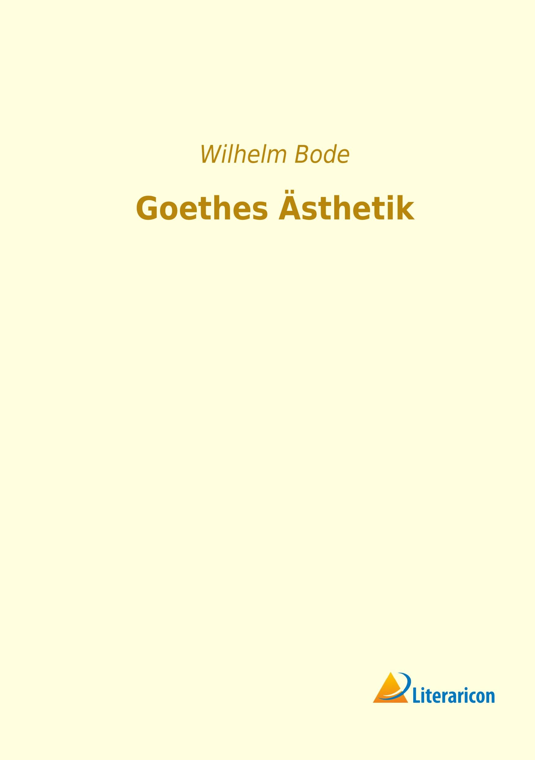 Vorderes Coverbild Goethes Ästhetik