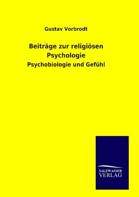 Vorderes Coverbild Beiträge zur religiösen Psychologie