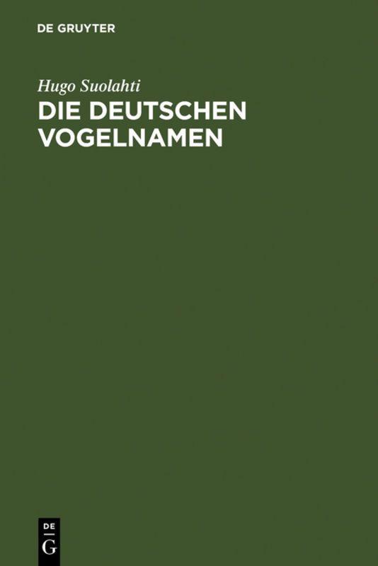 Vorderes Coverbild Die deutschen Vogelnamen