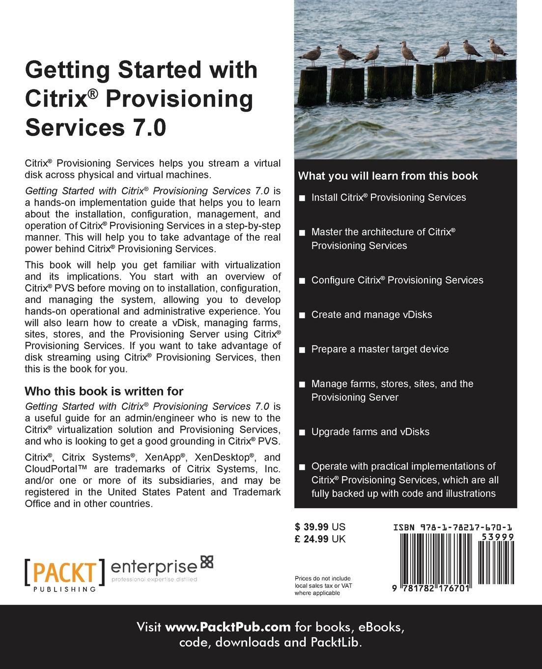 Rückseitencover Getting Started with Citrix Provisioning Services 7.0