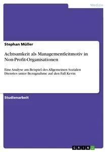Vorderes Coverbild Achtsamkeit als Managementleitmotiv in Non-Profit-Organisationen
