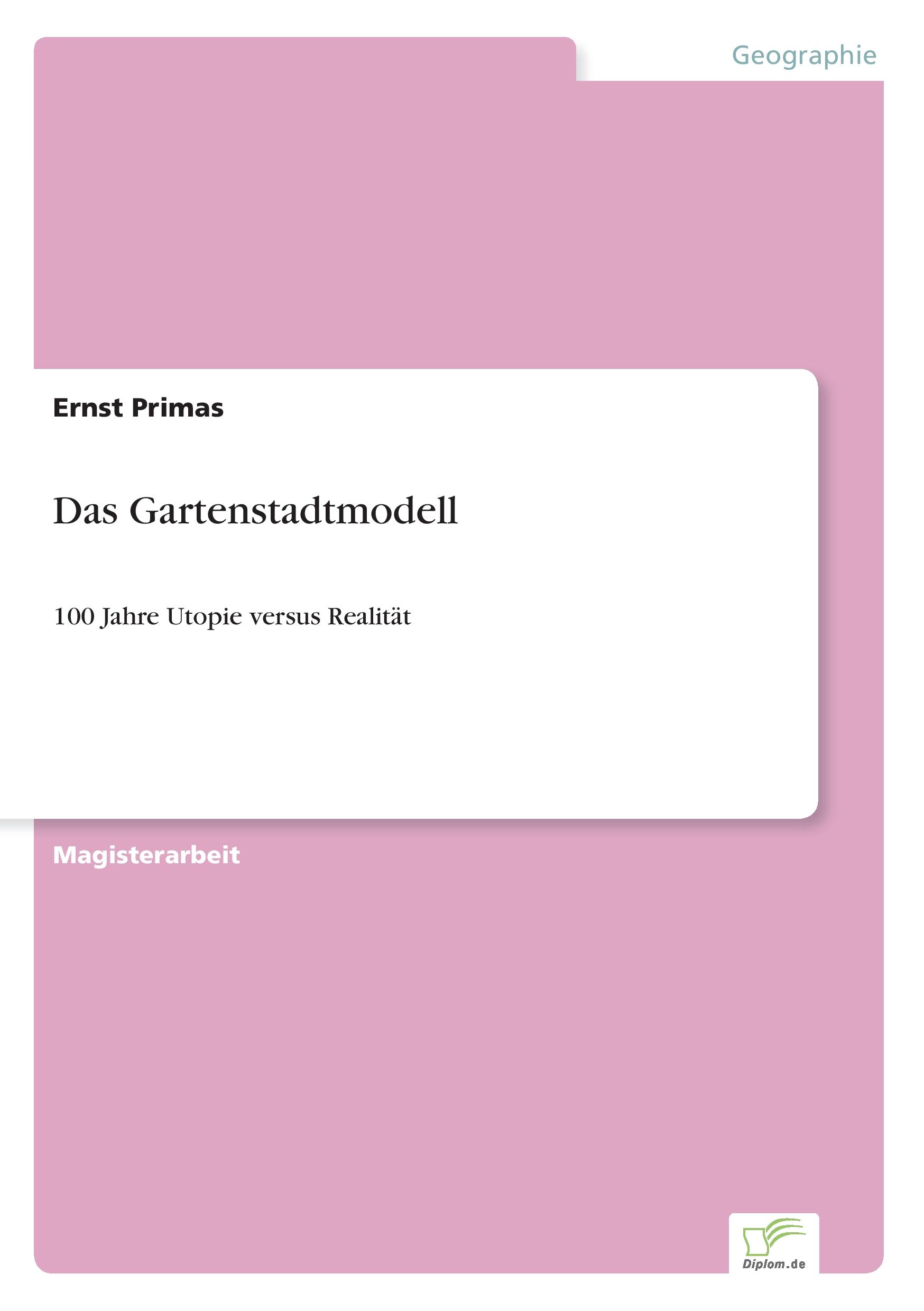 Vorderes Coverbild Das Gartenstadtmodell