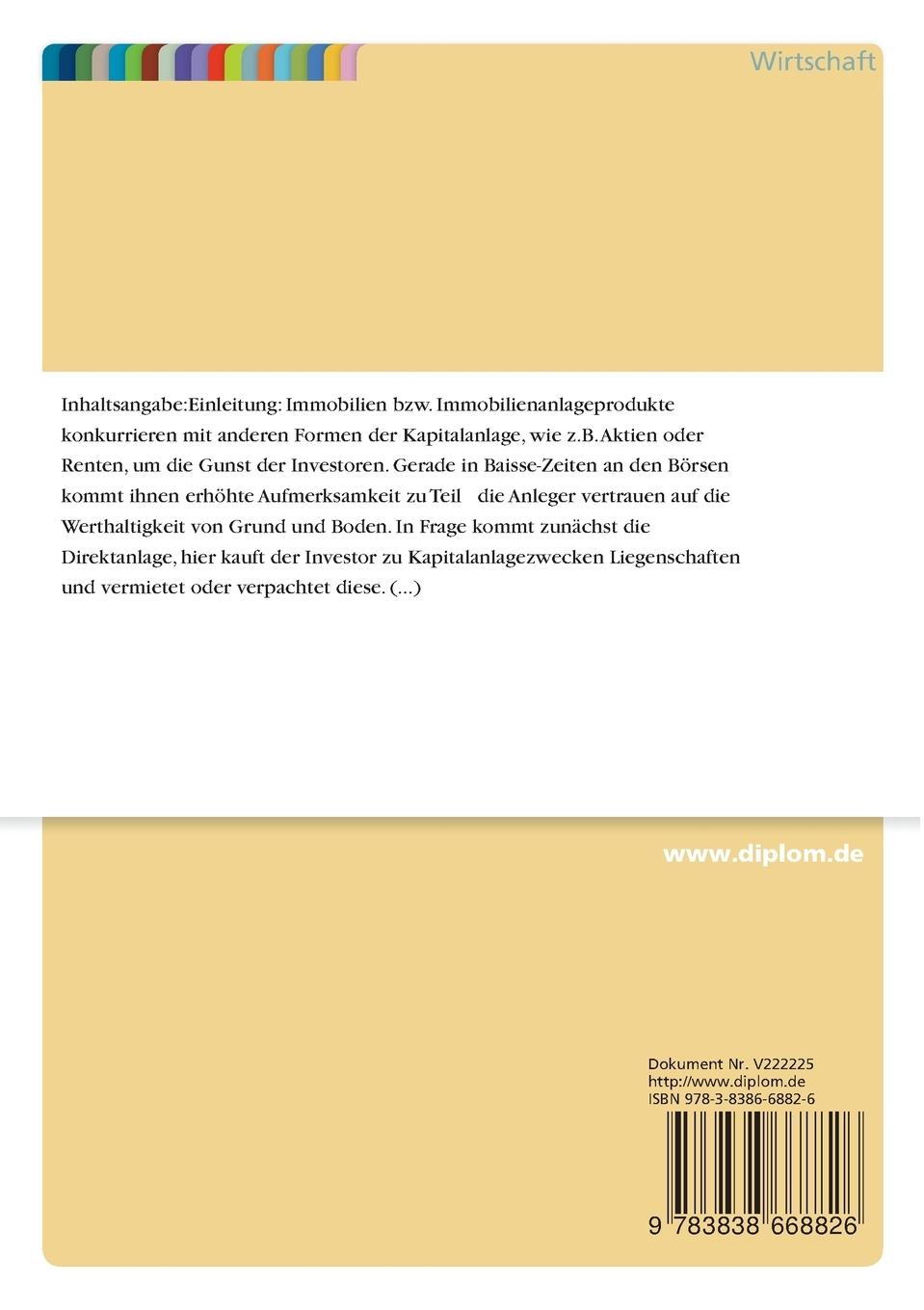 Rückseitencover Immobilien-Aktiengesellschaften und offene Immobilienfonds