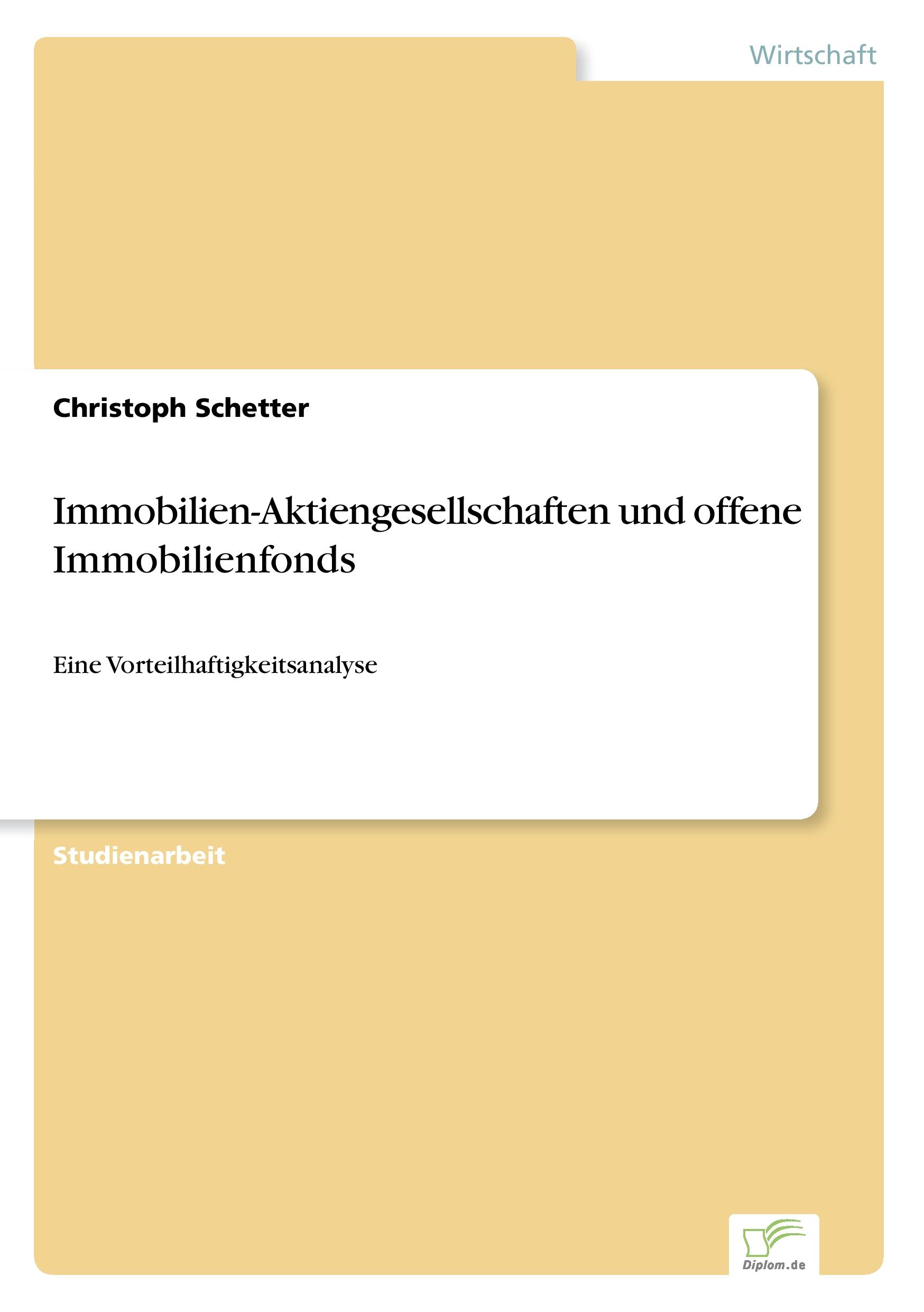 Vorderes Coverbild Immobilien-Aktiengesellschaften und offene Immobilienfonds