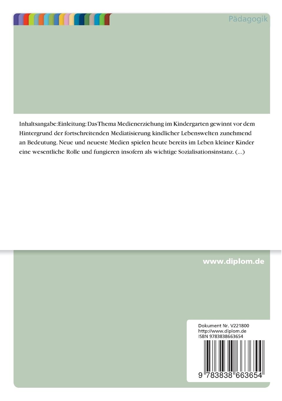 Rückseitencover Medienpädagogische Fortbildung im Vorschulbereich