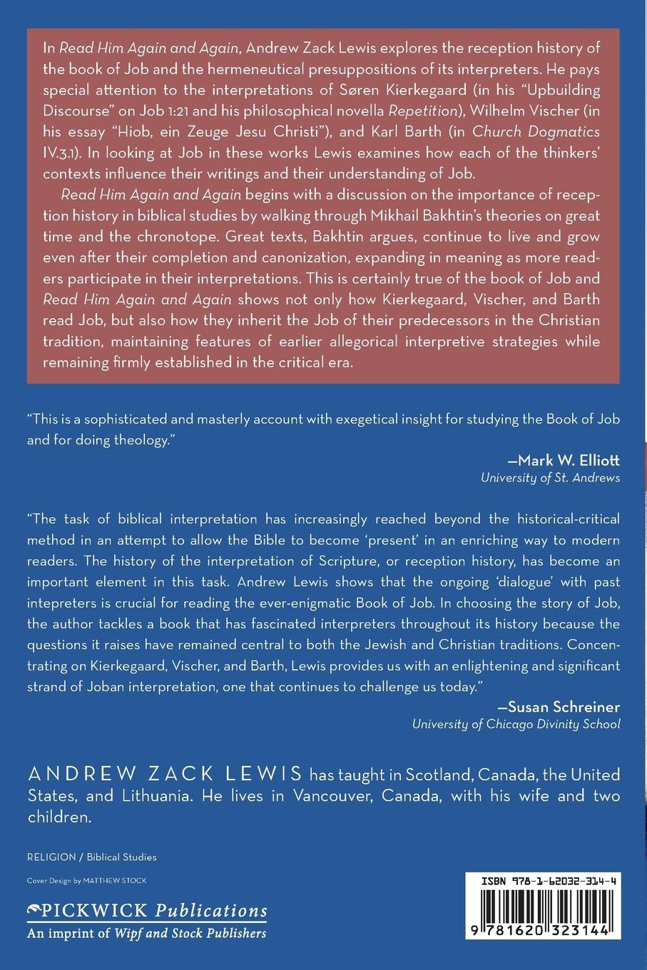 Rückseitencover Read Him Again and Again