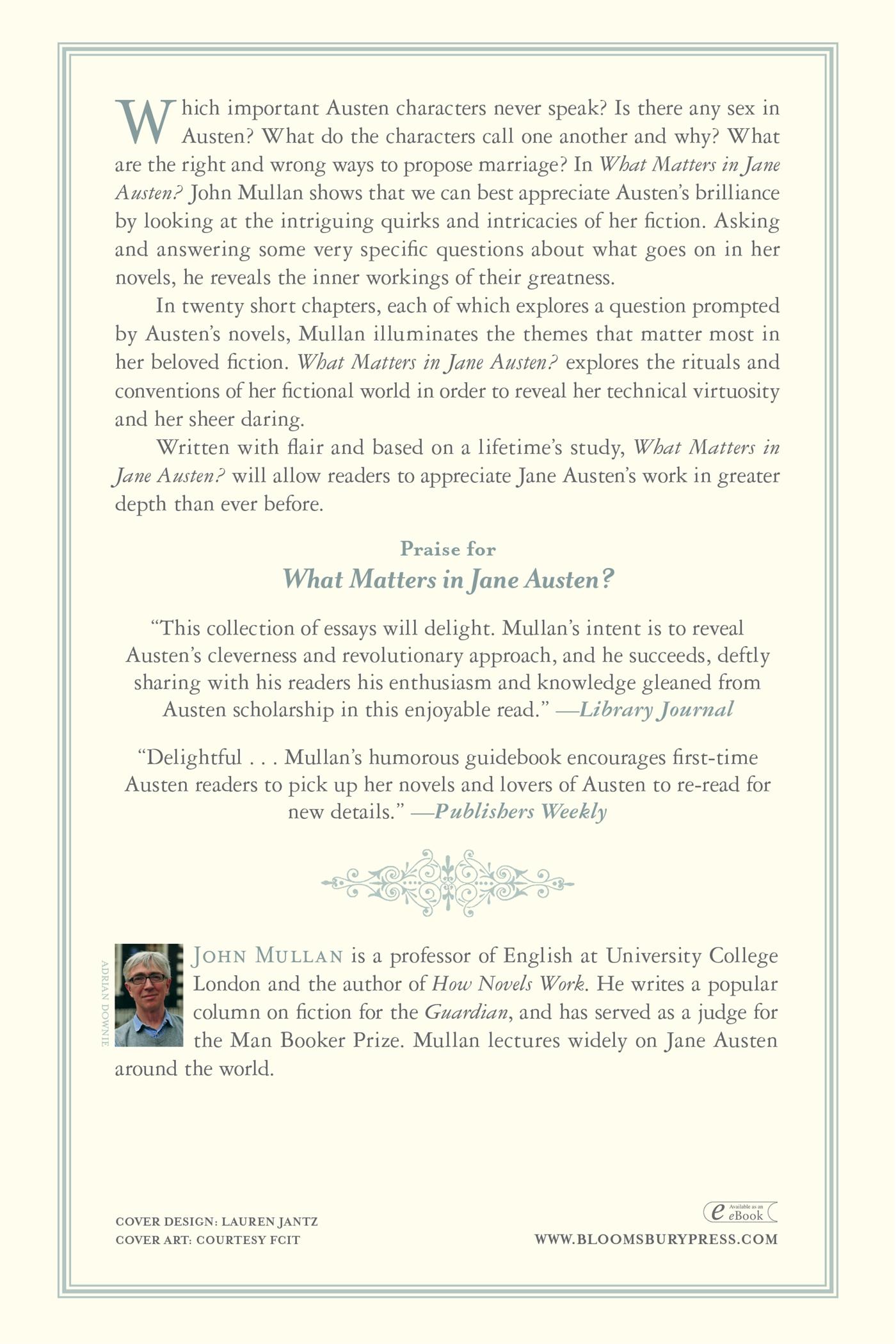Rückseitencover What Matters in Jane Austen?