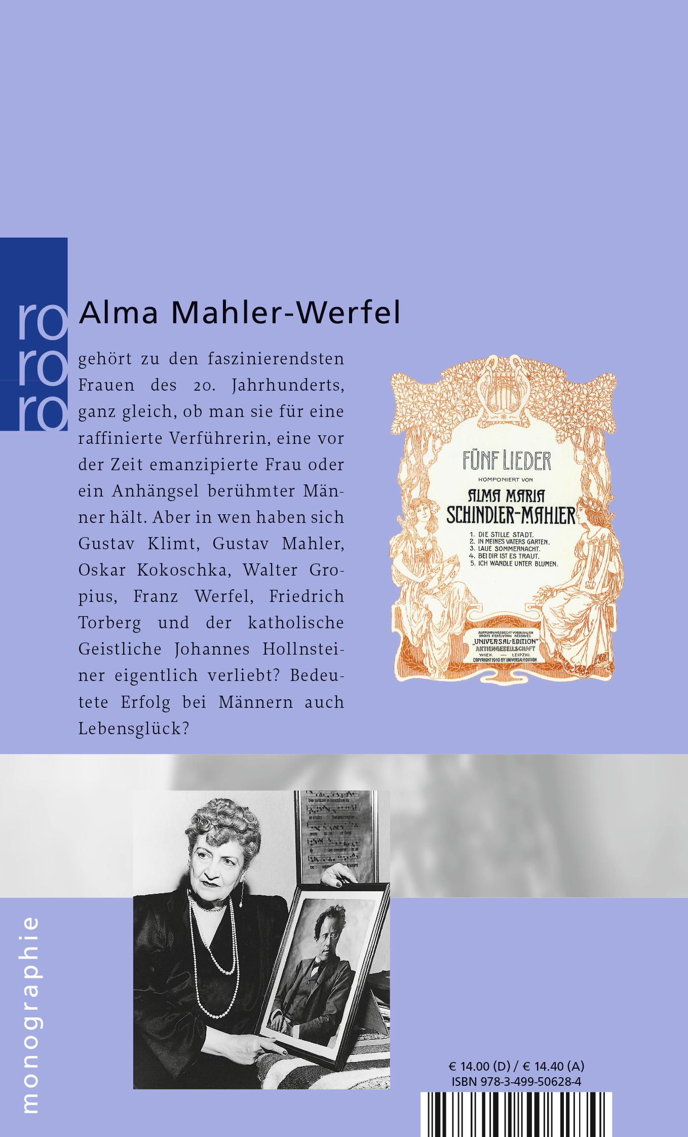 Rückseitencover Alma Mahler-Werfel