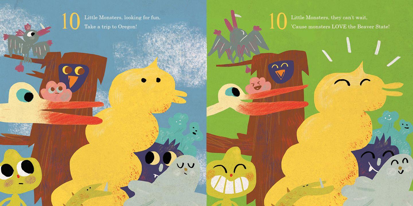 Beispielinhalt (Bild) 10 Little Monsters Visit Oregon