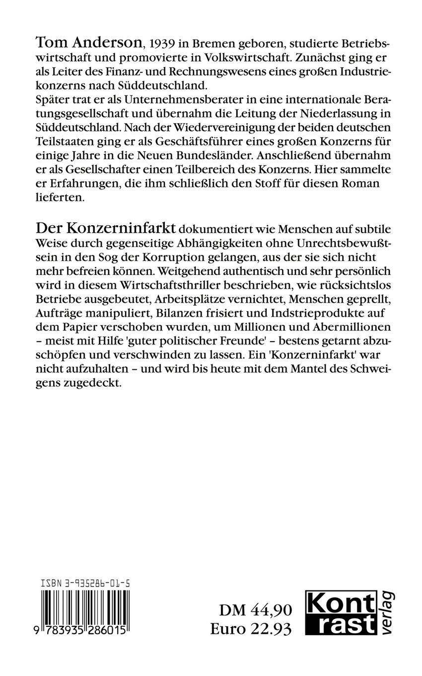 Rückseitencover Der Konzerninfarkt