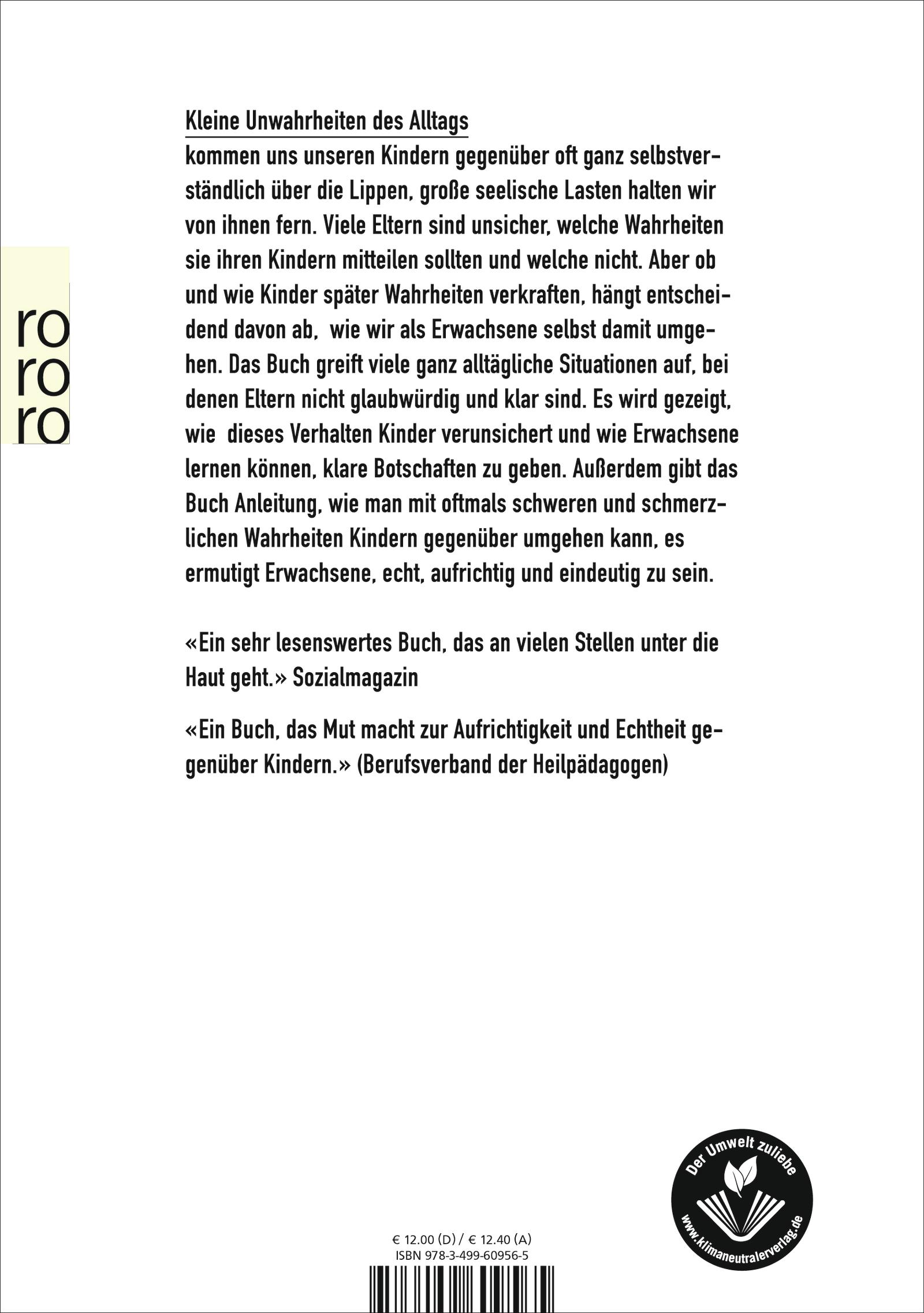Rückseitencover Wie viel Wahrheit braucht mein Kind?
