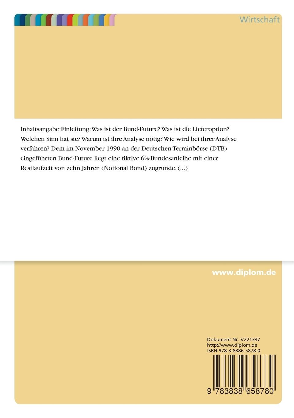 Rückseitencover Implizite Bewertung der Lieferoption für den Bund-Future