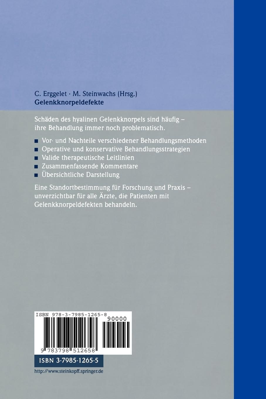 Rückseitencover Gelenkknorpeldefekte