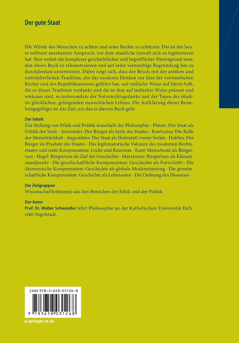 Rückseitencover Der gute Staat