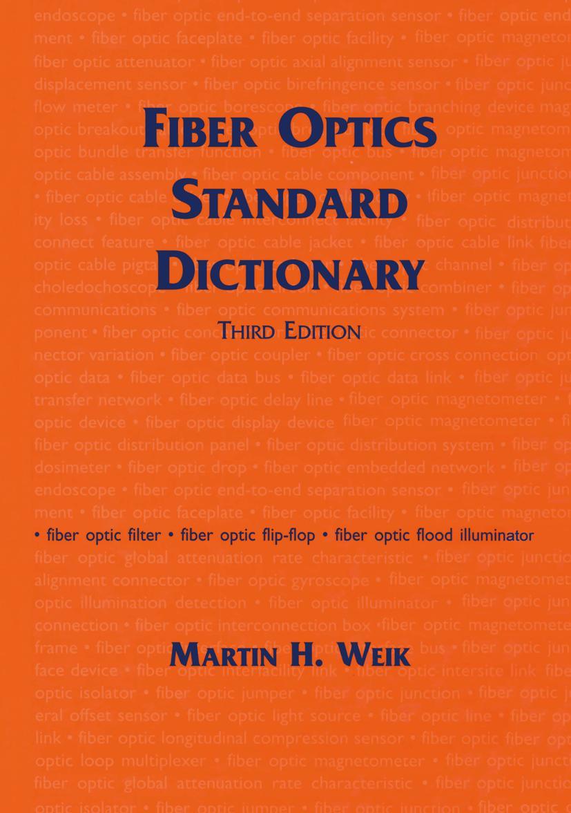 Vorderes Coverbild Fiber Optics Standard Dictionary