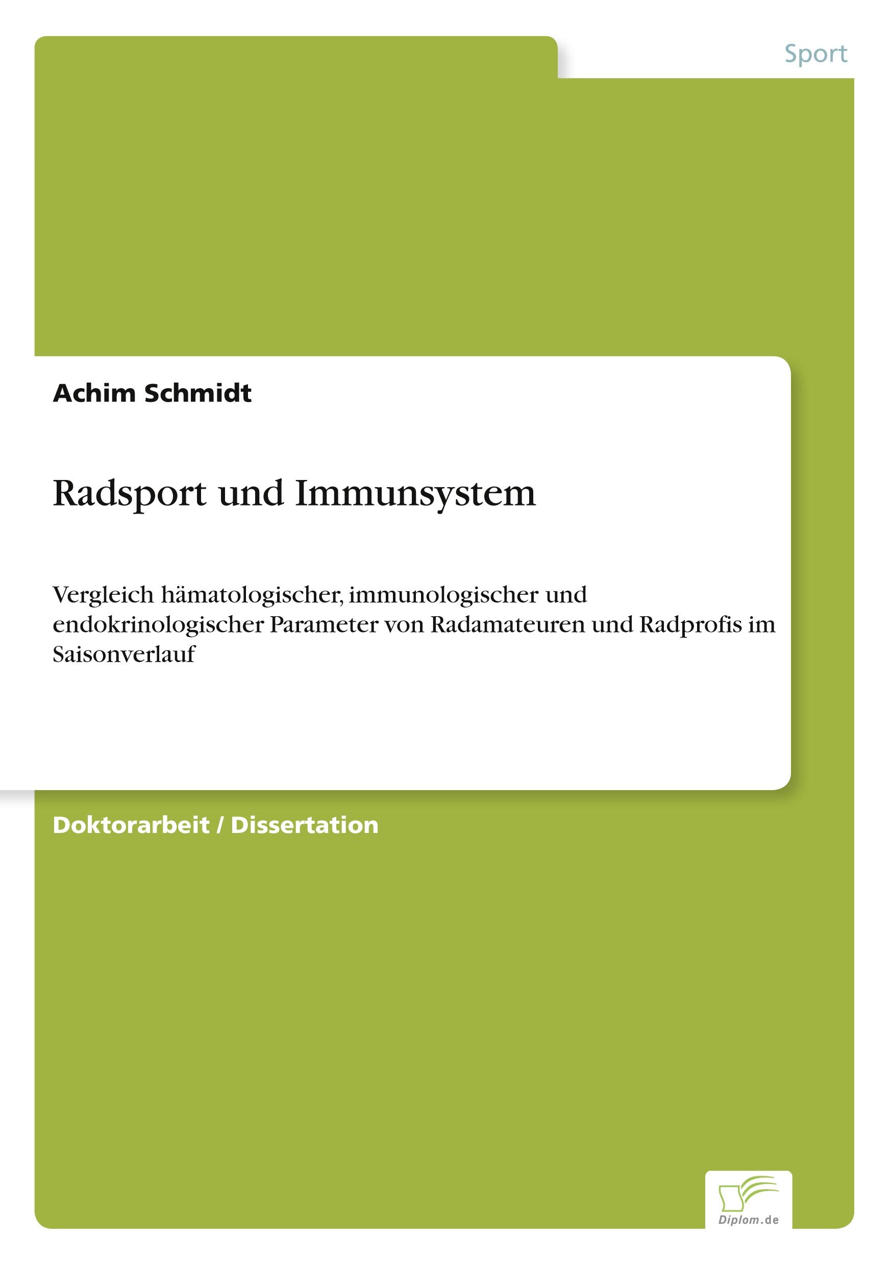 Vorderes Coverbild Radsport und Immunsystem
