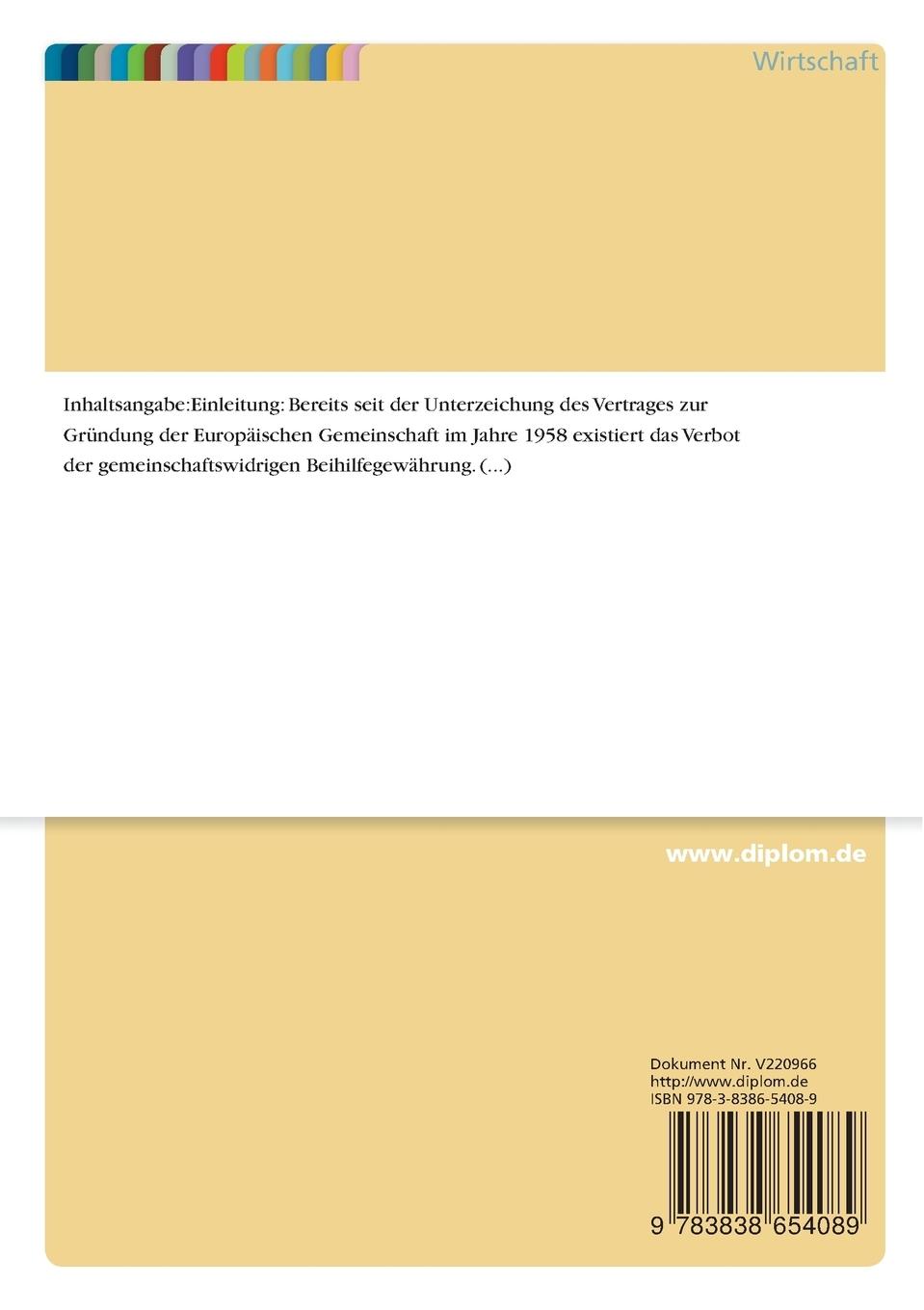 Rückseitencover Sparkassen und Landesbanken in Deutschland vor dem Hintergrund der Beihilfenpolitik der Europäischen Union