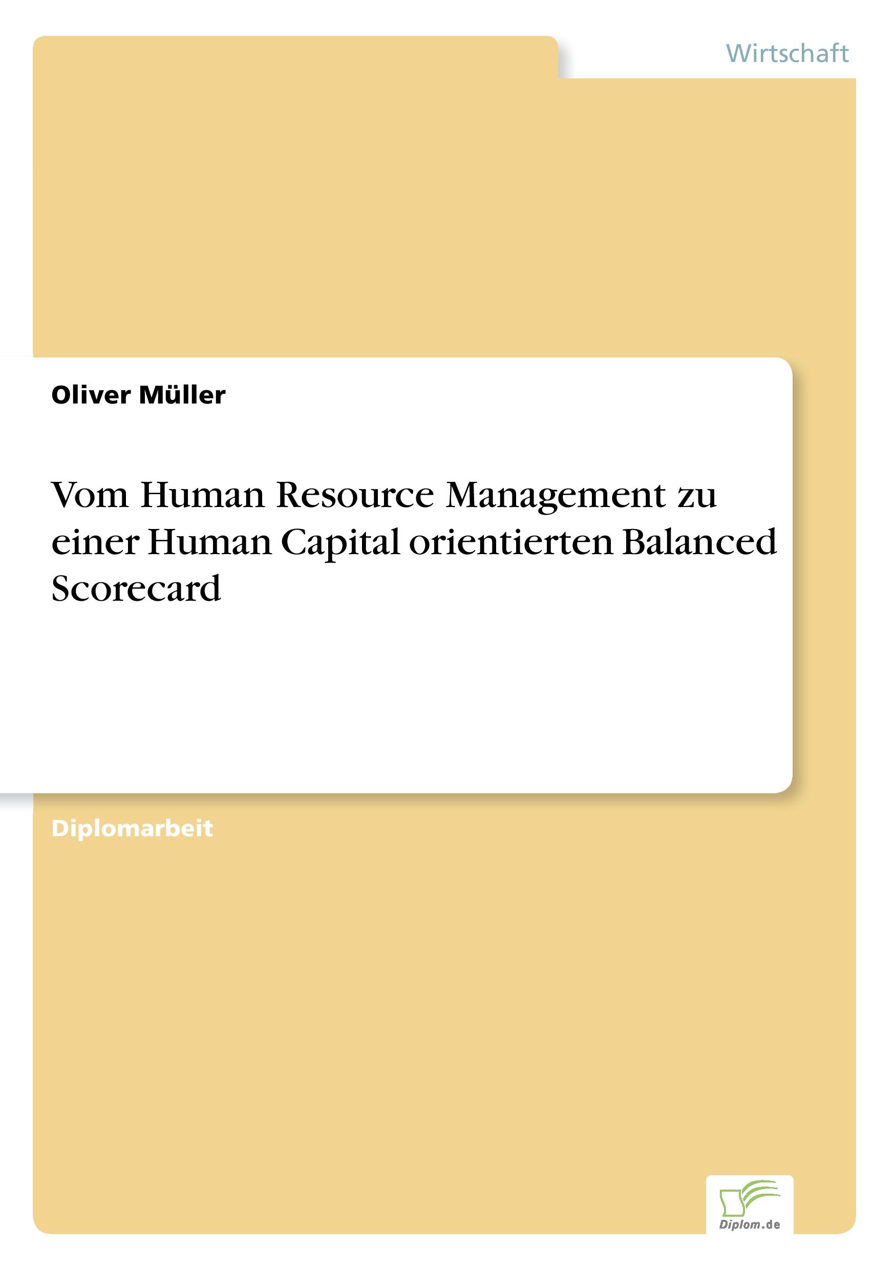 Vorderes Coverbild Vom Human Resource Management zu einer Human Capital orientierten Balanced Scorecard