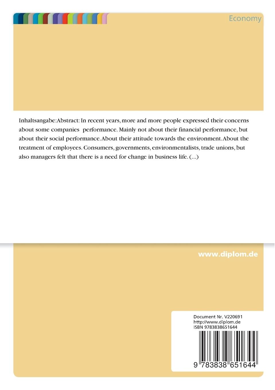 Rückseitencover Corporate Social Responsibility and Corporate Citizenship - Business concepts for the future!?