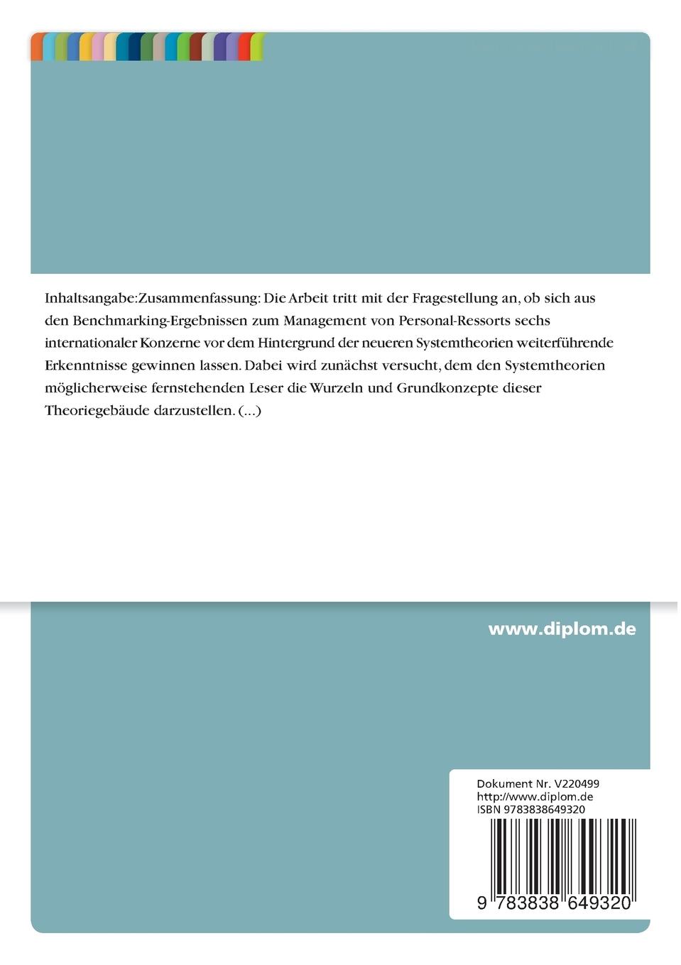Rückseitencover Viabilität neuerer Systemtheorien für das Human Resource Management