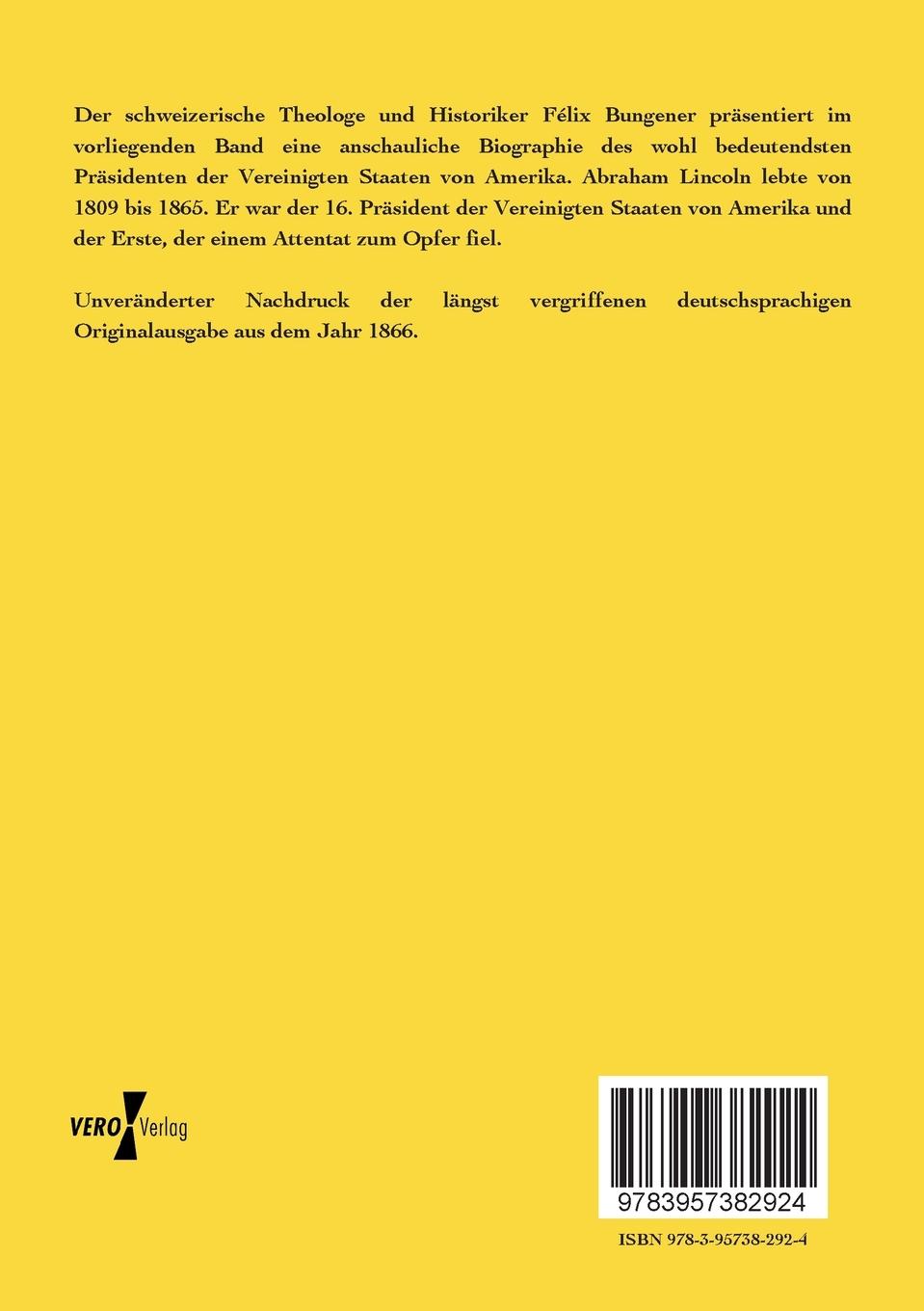 Rückseitencover Abraham Lincoln