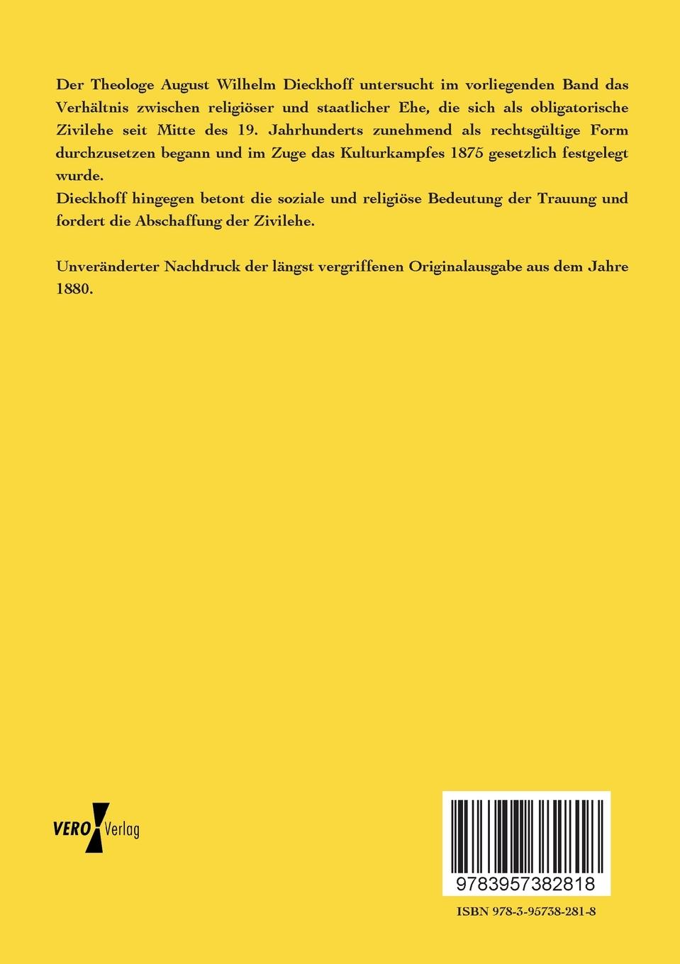 Rückseitencover Zivilehe und kirchliche Trauung