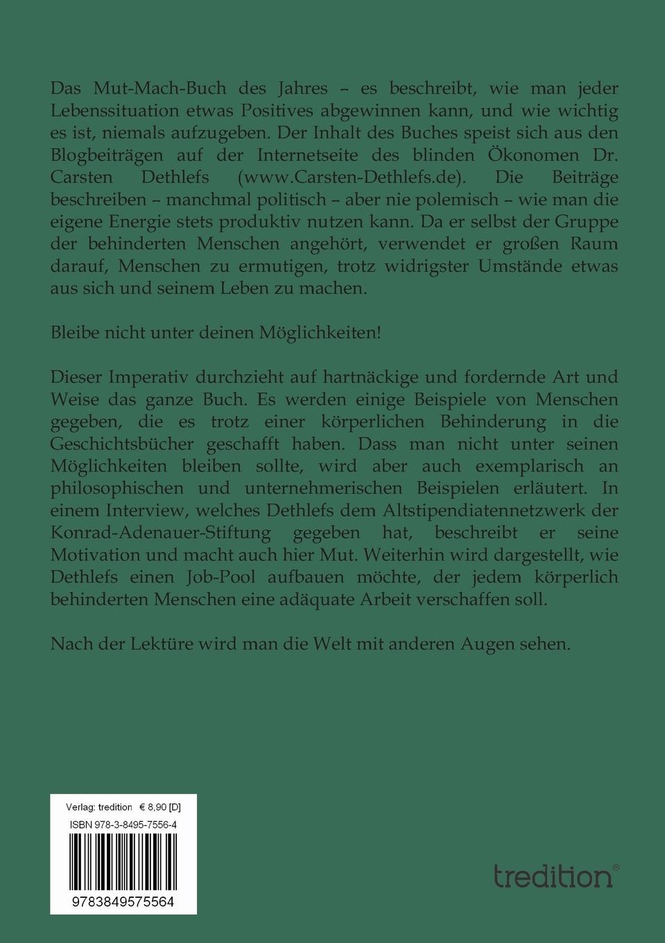 Rückseitencover Optimismus für alle