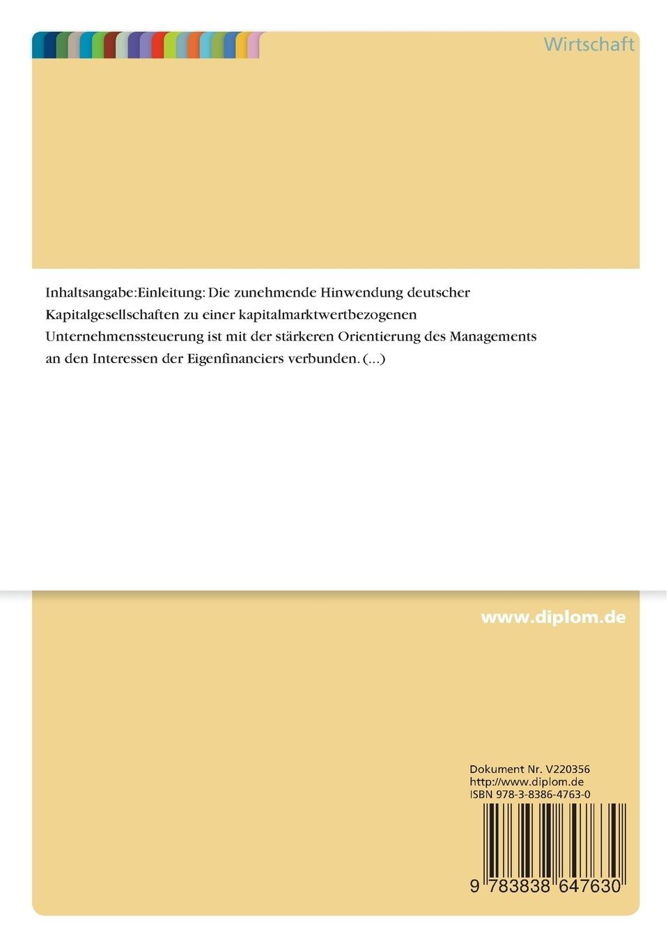 Rückseitencover Anreizkompatible Verträge zwischen Eigenfinanciers und Managern im deutschen Corporate-Governance-System