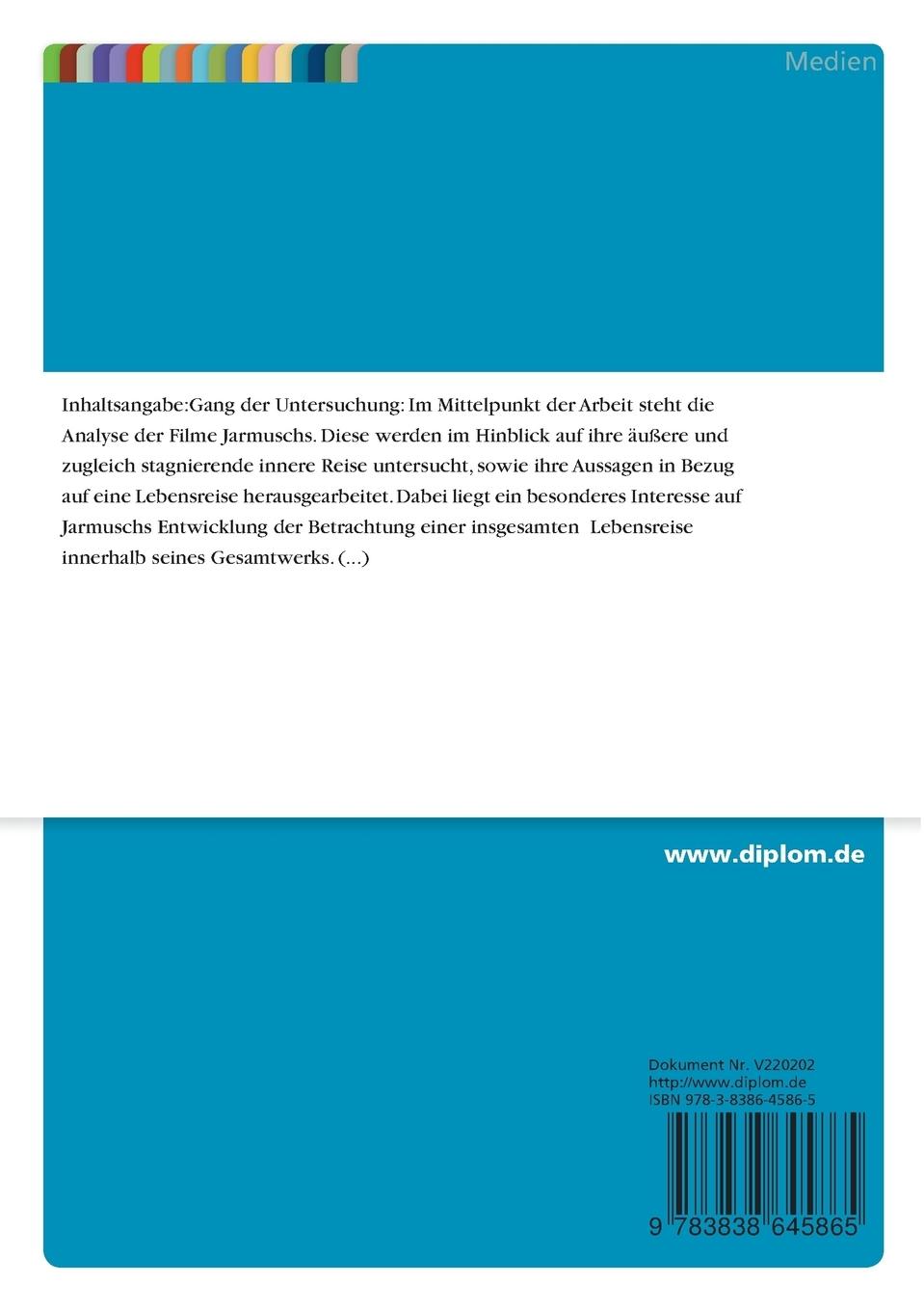 Rückseitencover Die Filme Jim Jarmuschs