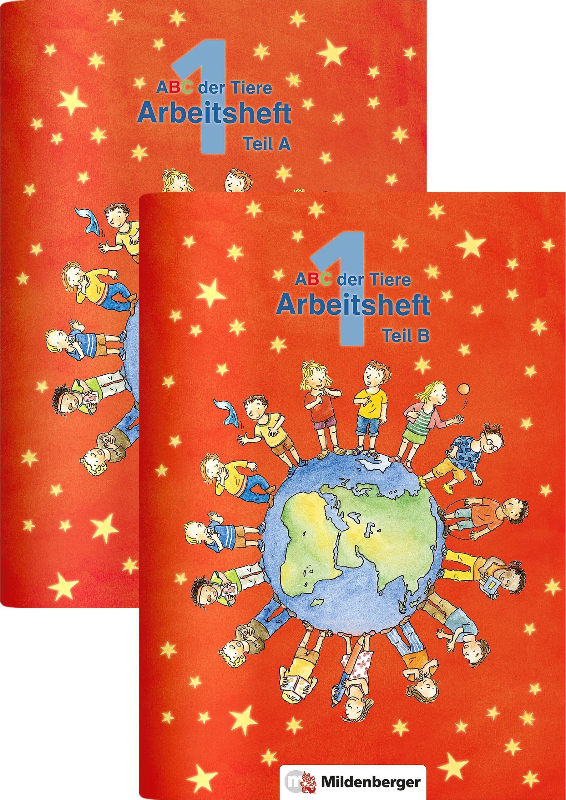 Vorderes Coverbild ABC der Tiere 1 · Arbeitsheft Teil A und B - zu Lesen in Silben (Die Silbenfibel®) · Ausgabe Bayern