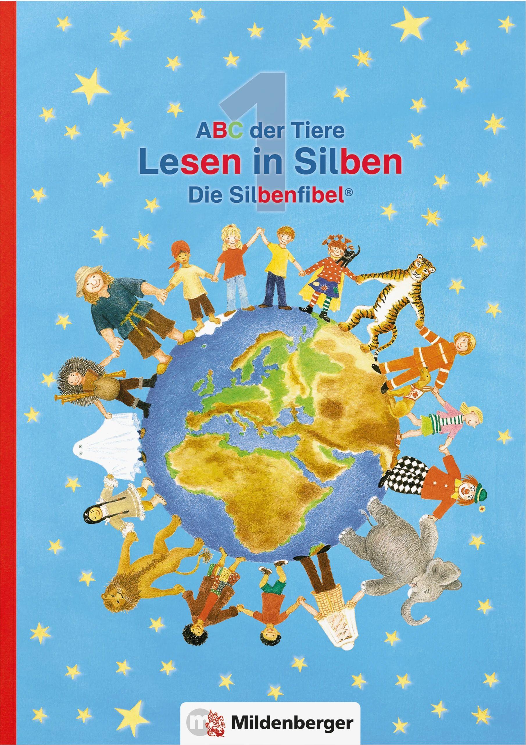 Vorderes Coverbild ABC der Tiere 1 - Lesen in Silben (Die Silbenfibel®). Ausgabe Bayern