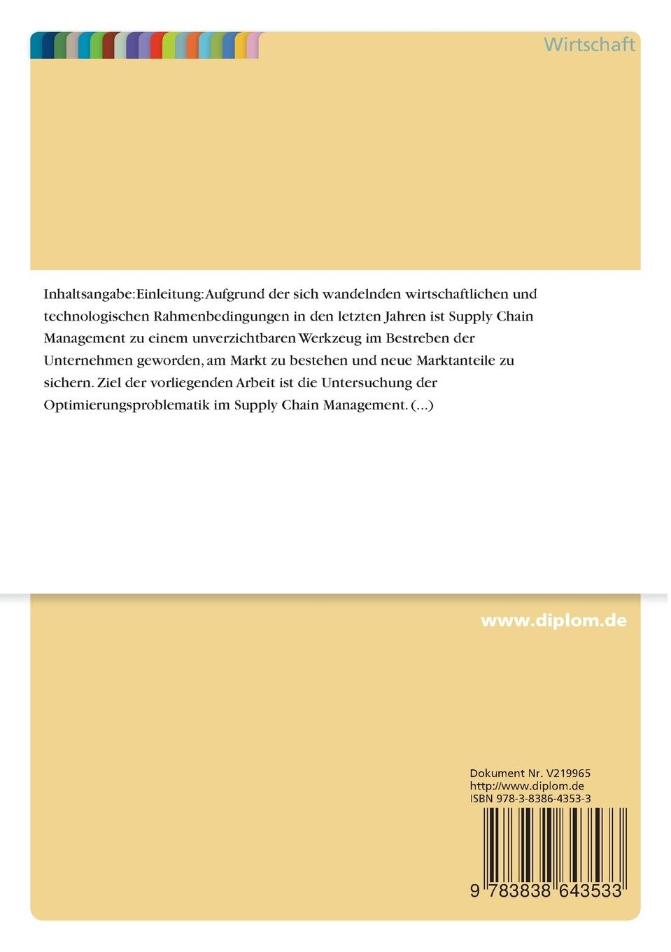 Rückseitencover Optimierungsverfahren im Supply Chain Management