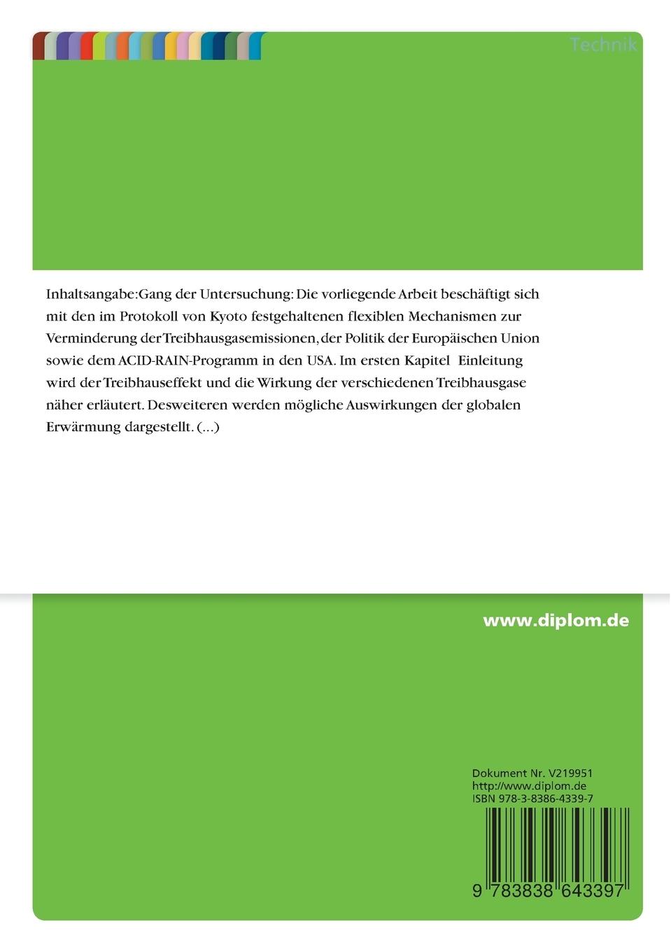Rückseitencover Flexible Mechanismen im Kyoto-Protokoll