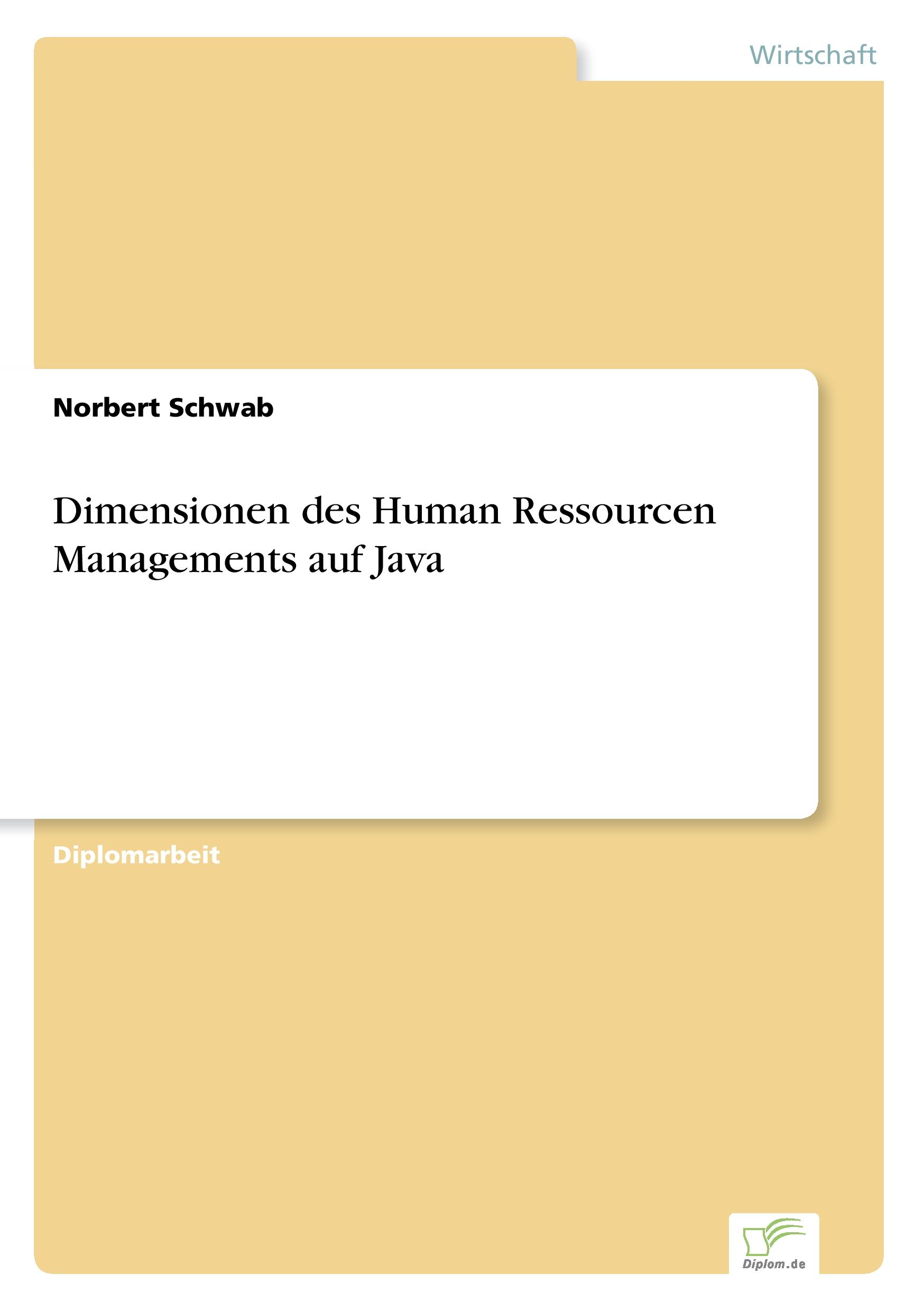 Vorderes Coverbild Dimensionen des Human Ressourcen Managements auf Java