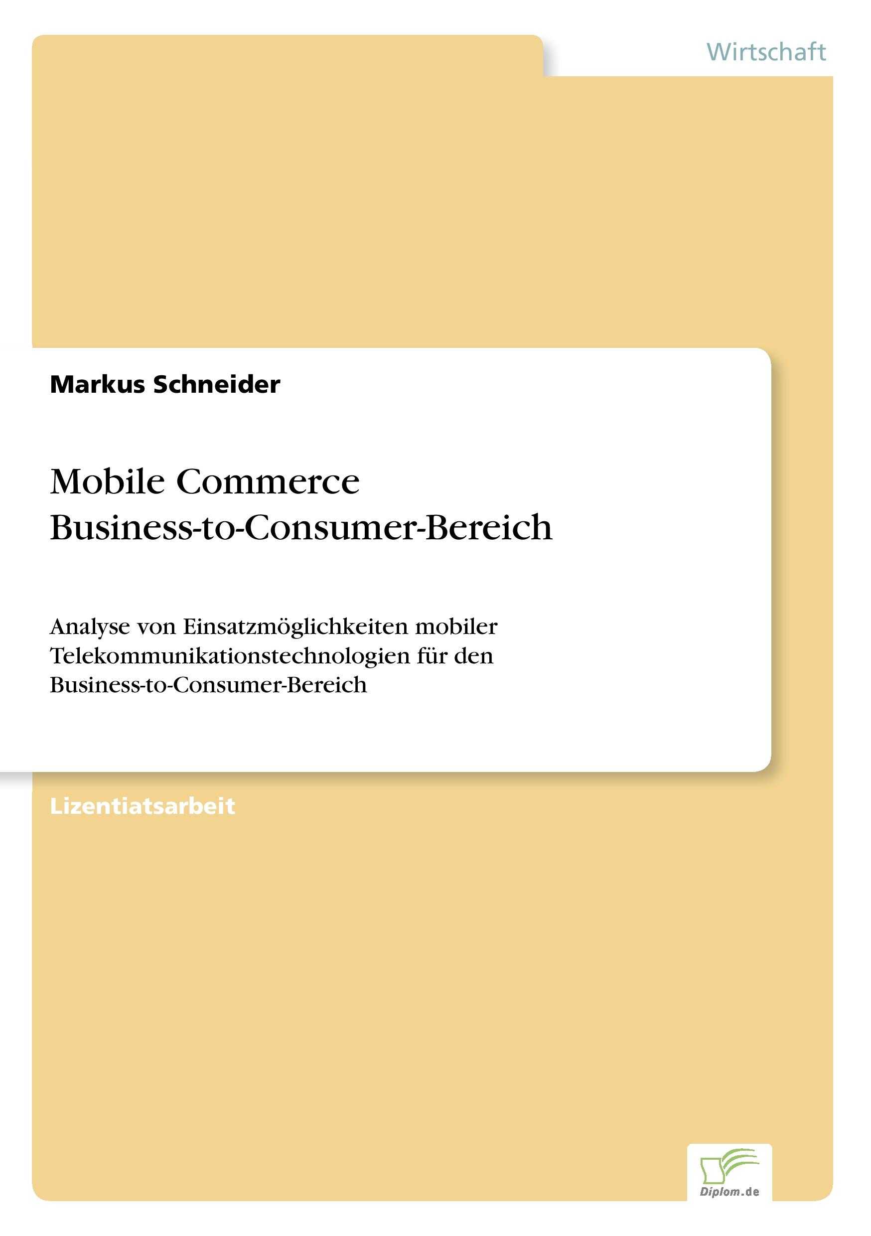 Vorderes Coverbild Mobile Commerce Business-to-Consumer-Bereich