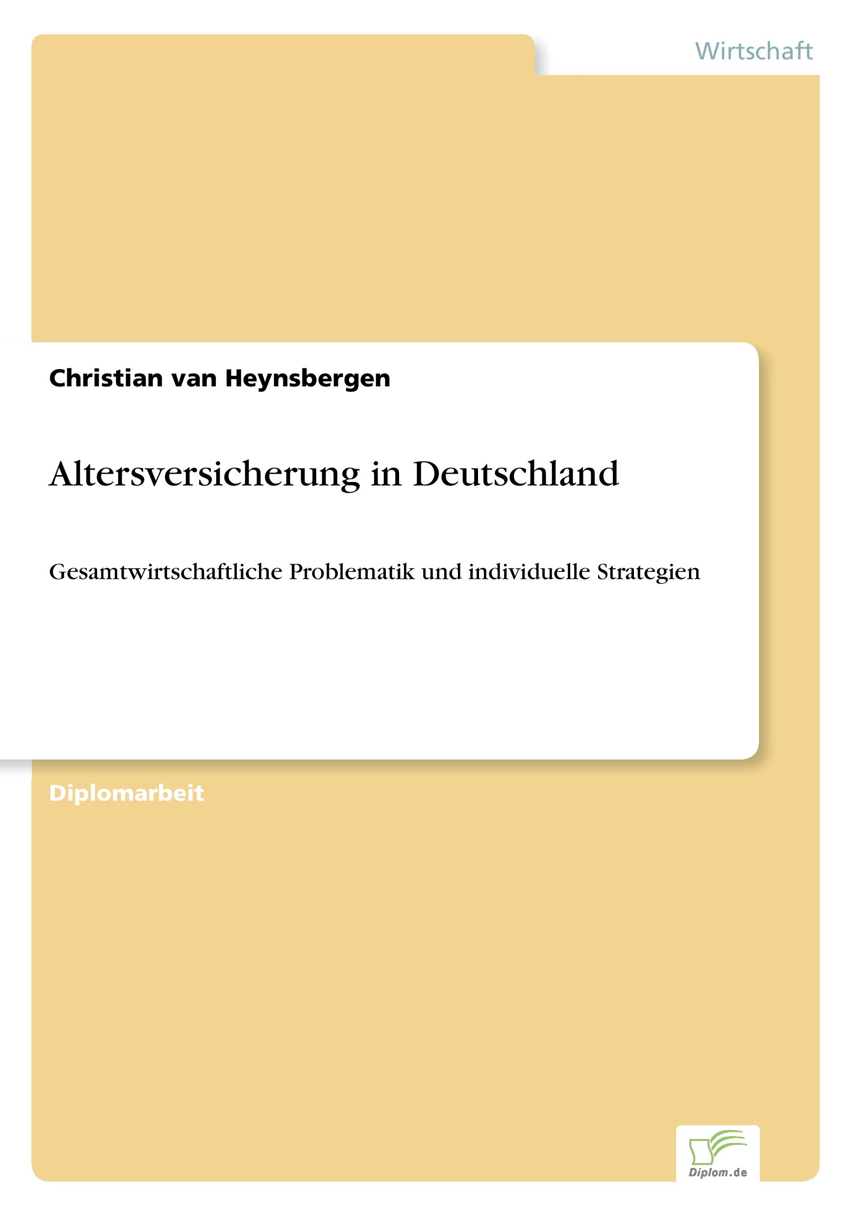 Vorderes Coverbild Altersversicherung in Deutschland