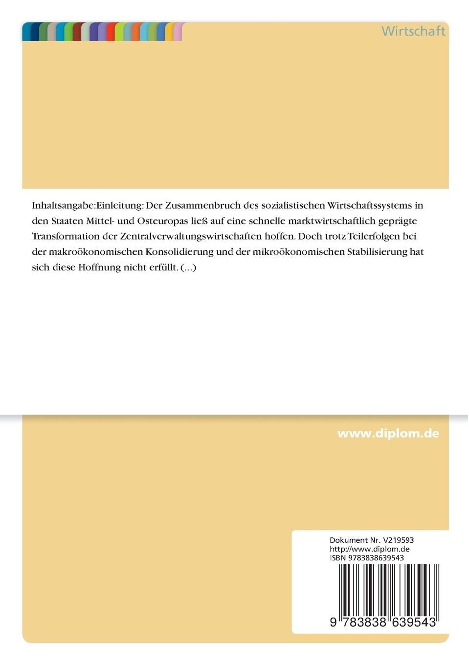 Rückseitencover Wirtschaftliche und rechtliche Rahmenbedingungen für Auslandsinvestoren in Rußland, der Ukraine und Weißrußland