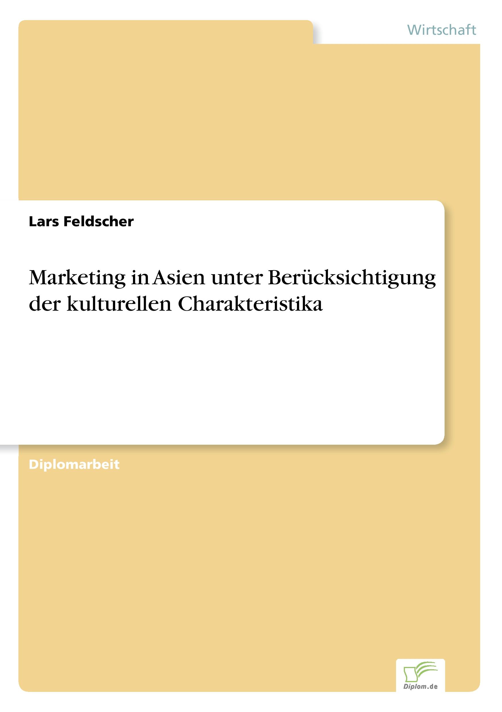 Vorderes Coverbild Marketing in Asien unter Berücksichtigung der kulturellen Charakteristika