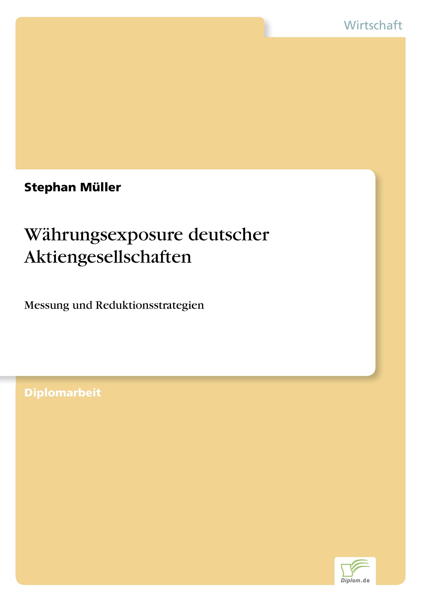 Vorderes Coverbild Währungsexposure deutscher Aktiengesellschaften