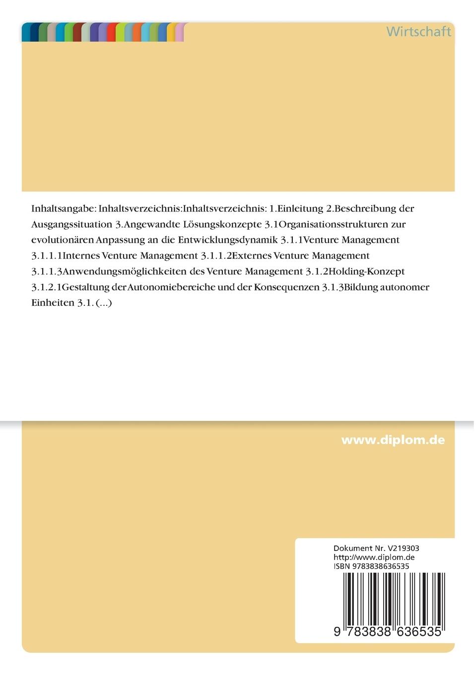 Rückseitencover Schaffung wandlungsfähiger Führungs- und Organisationsstrukturen