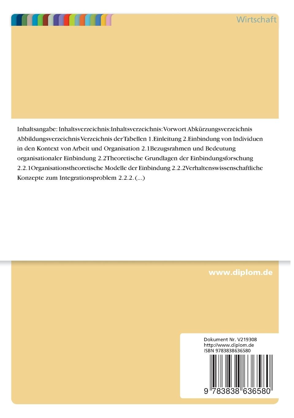 Rückseitencover Commitment in Organisationen