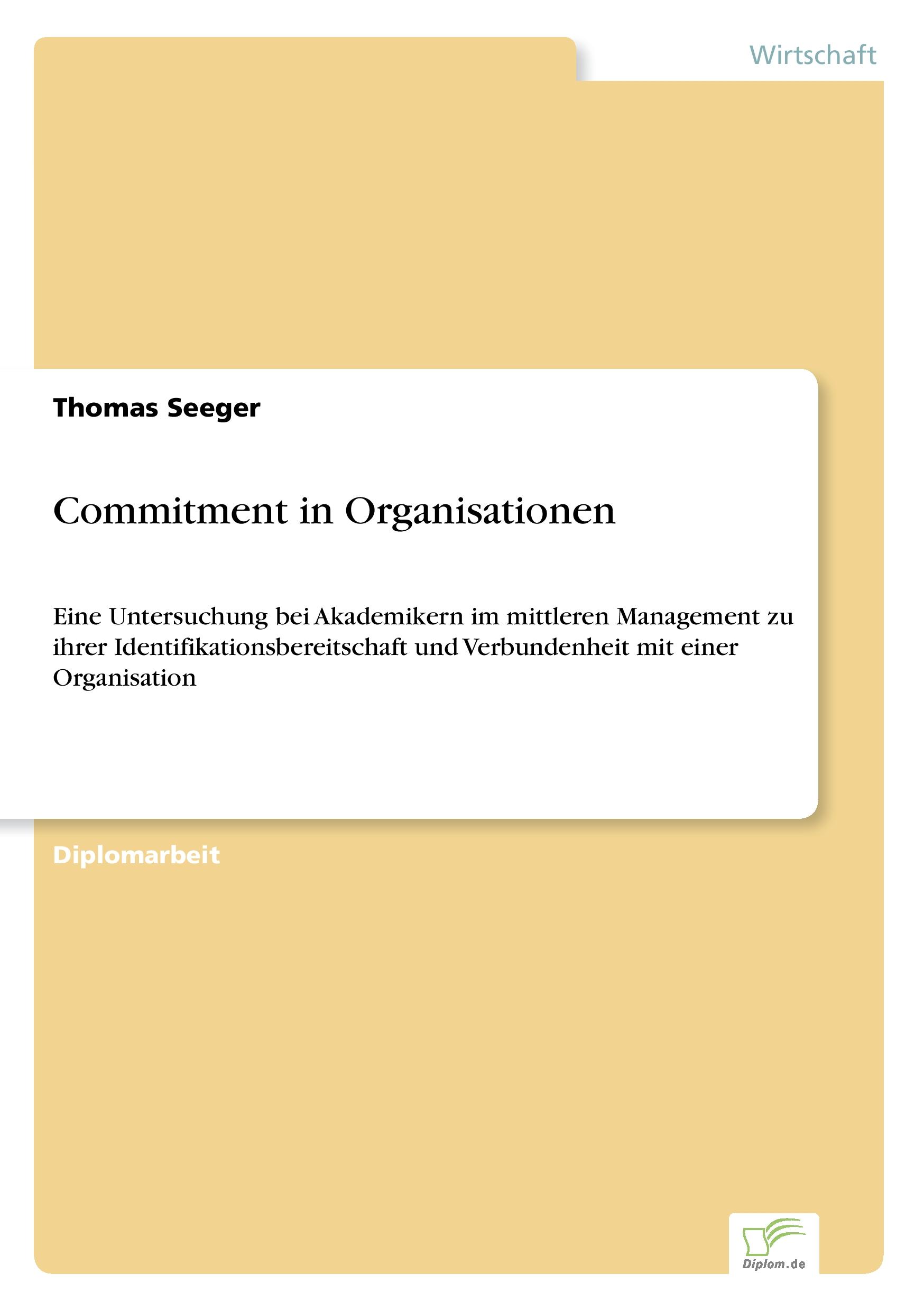 Vorderes Coverbild Commitment in Organisationen