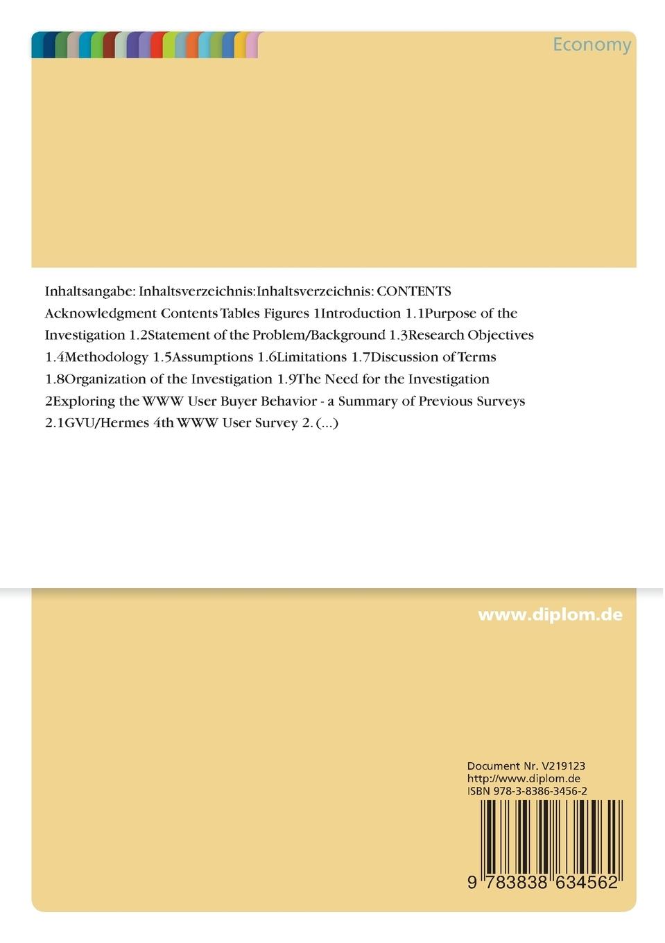 Rückseitencover User Buyer Behavior in the World Wide Web