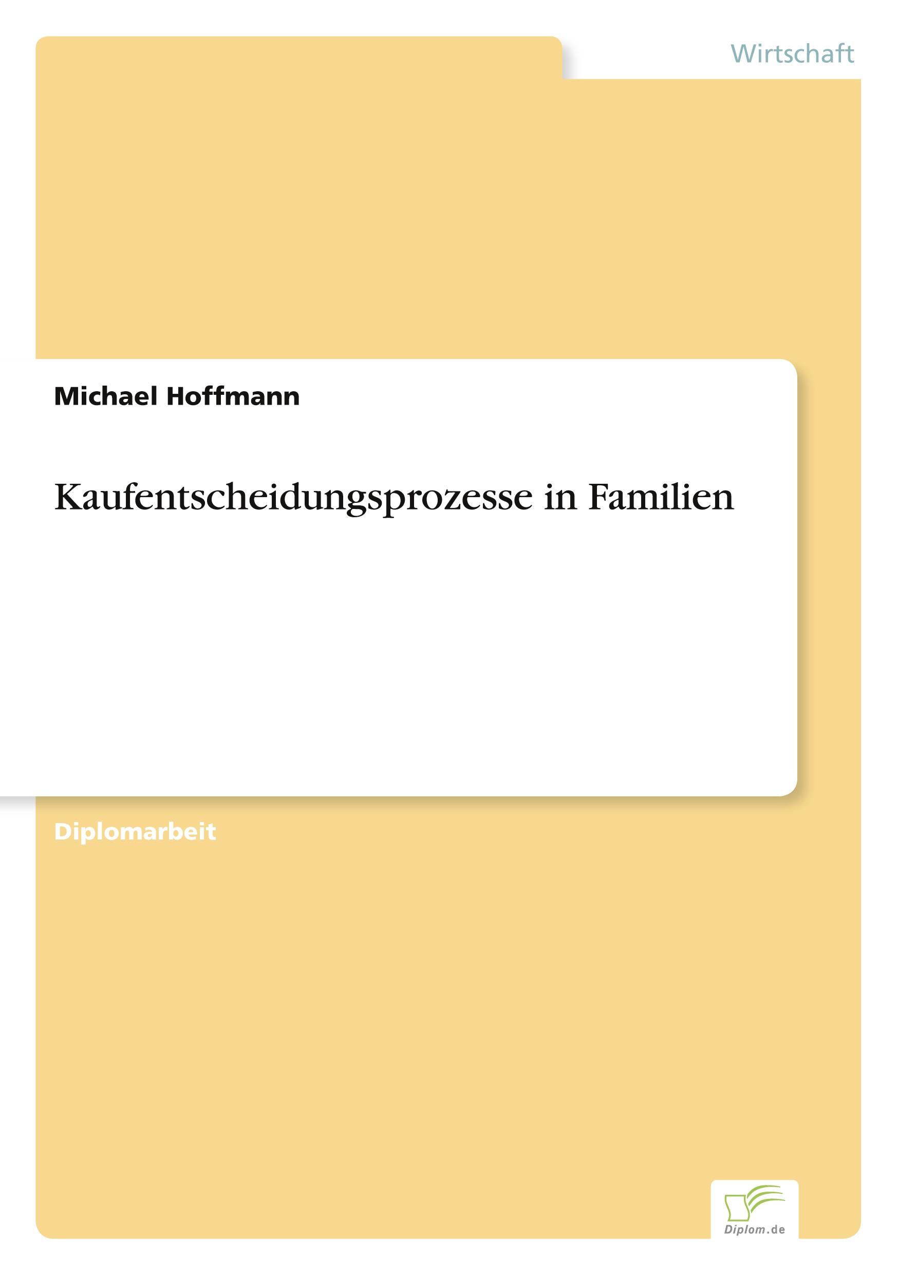 Vorderes Coverbild Kaufentscheidungsprozesse in Familien