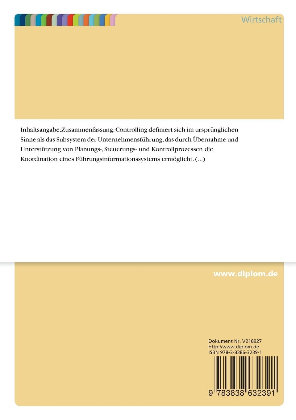 Rückseitencover Balanced Scorecard als Controllinginstrument eines Start-ups