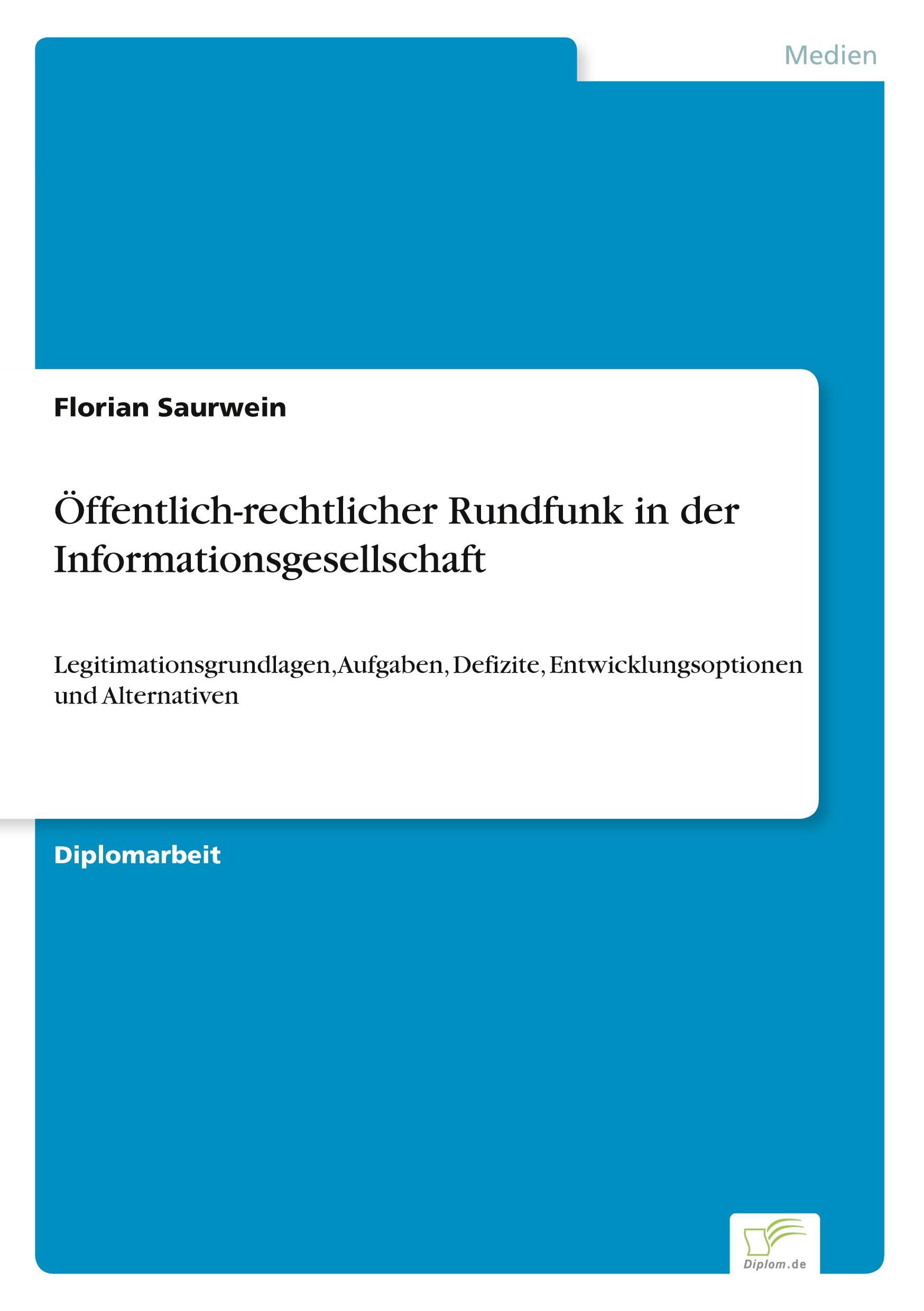 Vorderes Coverbild Öffentlich-rechtlicher Rundfunk in der Informationsgesellschaft