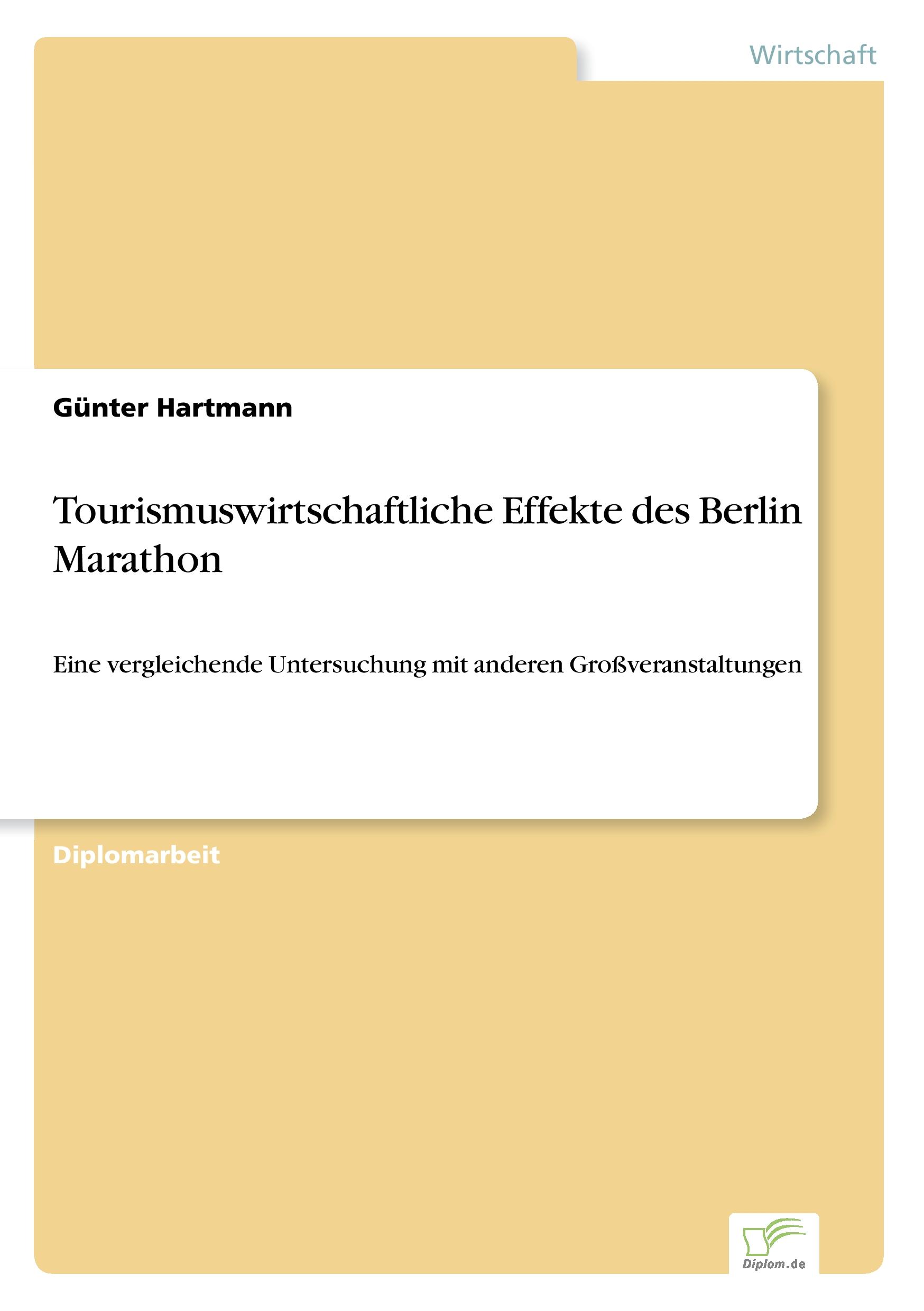 Vorderes Coverbild Tourismuswirtschaftliche Effekte des Berlin Marathon